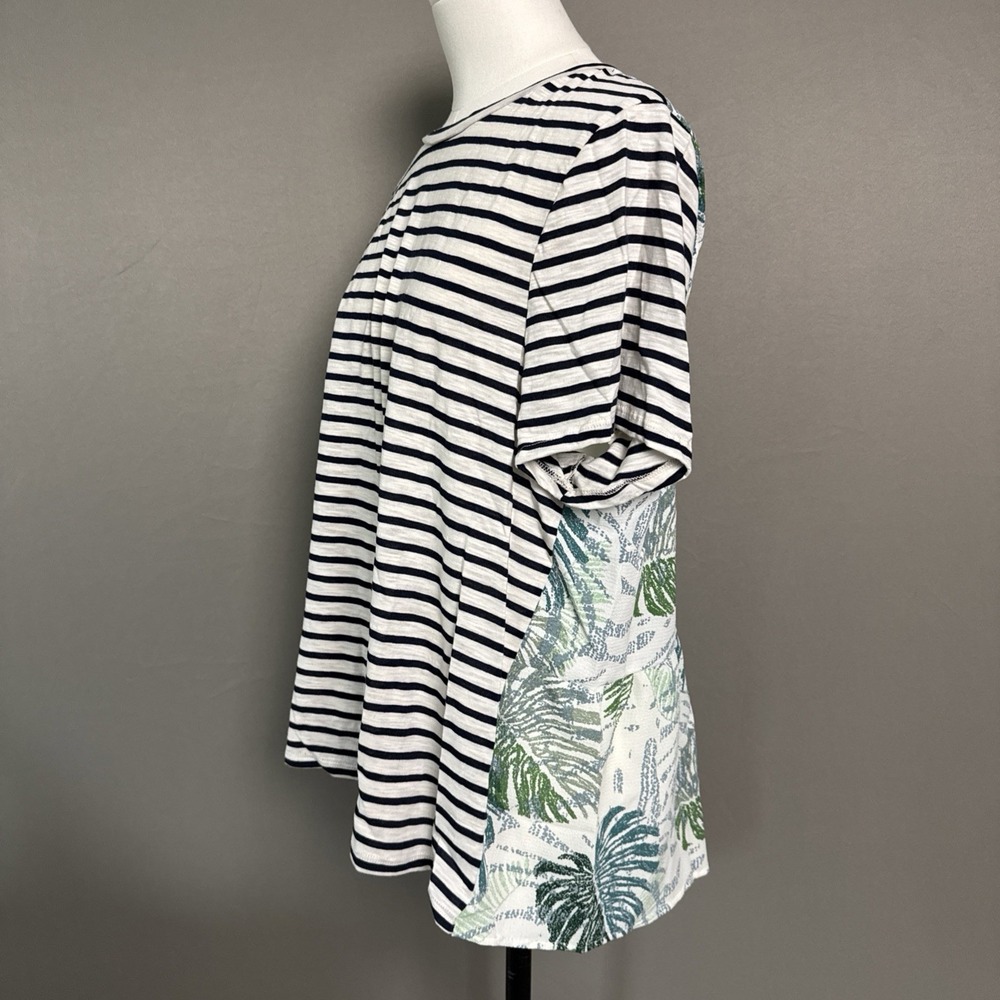 ANTHROPOLOGIE W Striped/Tropical 2 sided top Size XL